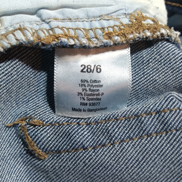 a.n.a Dark Blue Distressed Skinny Jeggings Jeans 28/6 Raw Hem Holes - Picture 8 of 8